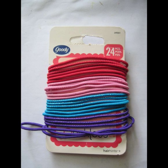 24 Goody 2008 Old Formula Elastic Tinsel Woven Thin Wide Ponytailer Hair Bands - Picture 8 of 13